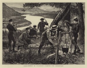 Englantilaiset Coloradossa kalastamassa aamiaista